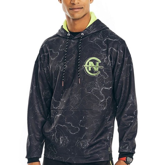 NAUTICA Men’s Competition Hooded Pullover with Front Pockets Size Large - Picture 2 of 11